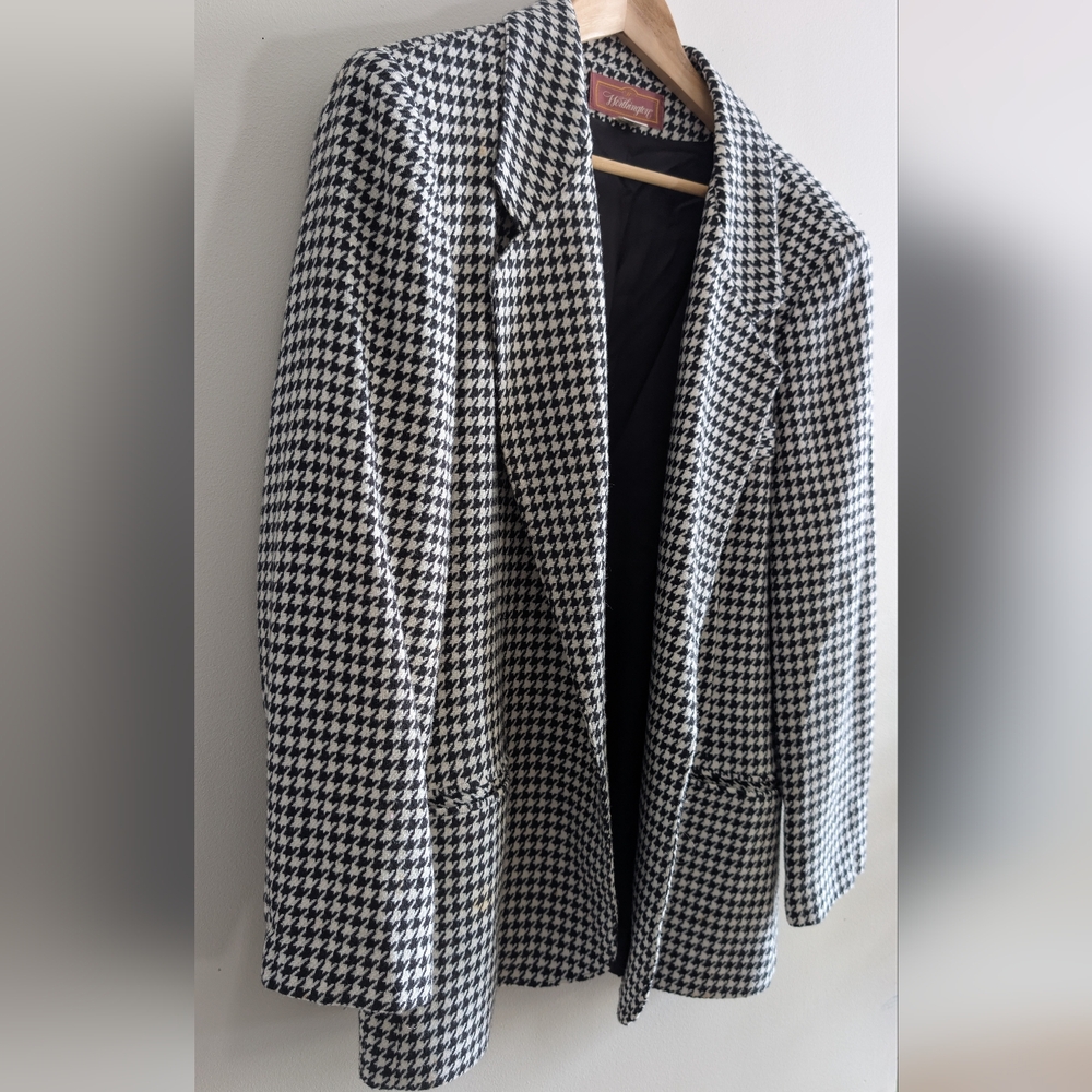 Vintage Houndstooth Blazer